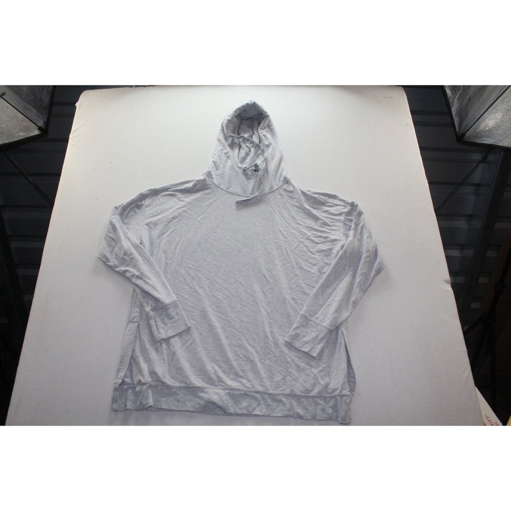 Active‎ Life Pullover Top Womens XXL Gray Good Mock Neck Modal Drawstring